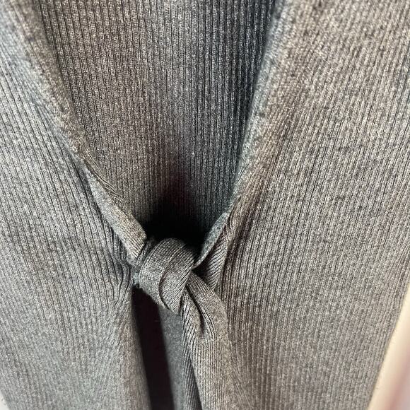 Vintage Cache Cardigan Sweater Gray Long Sleeved Ribbed M Cashmere Blend - Picture 4 of 5